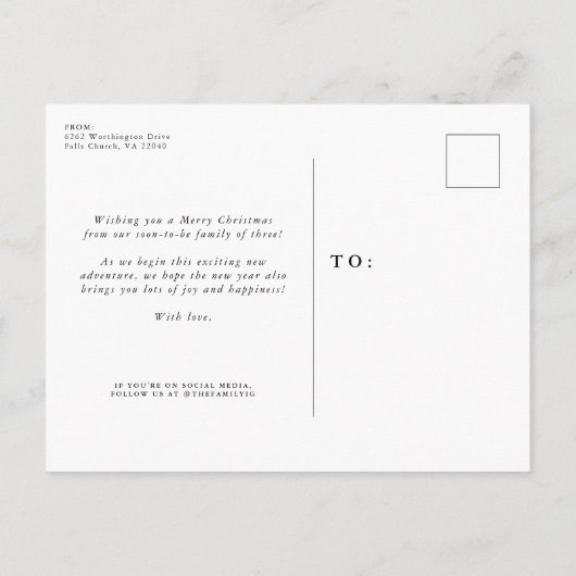 Faire-part de grossesse verticale (Dos)