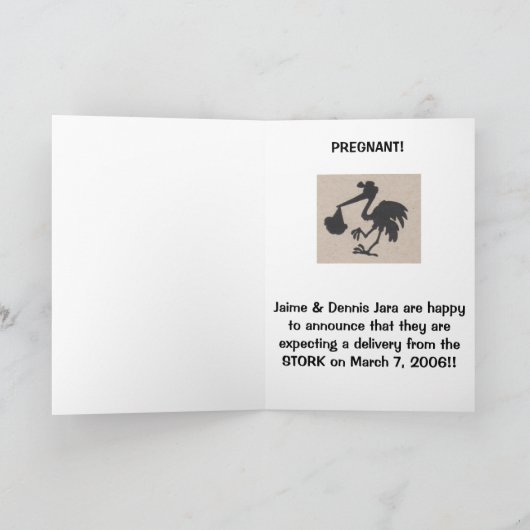 Faire-part de grossesses (Intérieur)