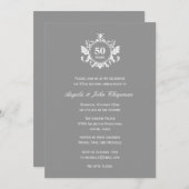 Faire-part de jubilé ou d'anniversaire Floral Char (Devant / Derrière)