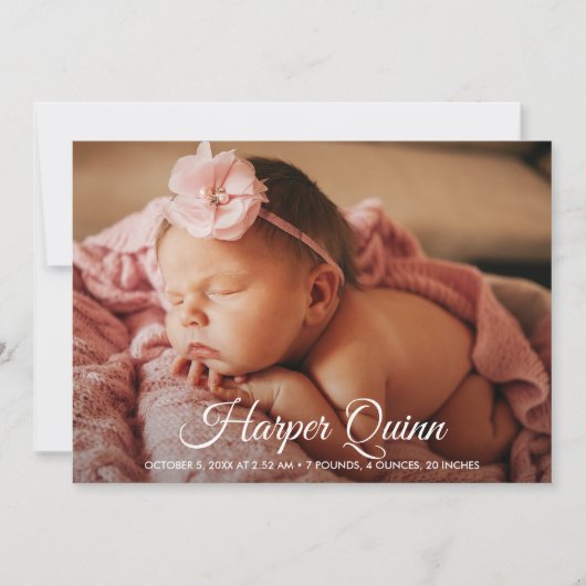 Faire-part de la carte faire-part de naissance (Devant)