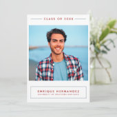 Faire-part de la fête de la remise des diplômes (Debout devant)