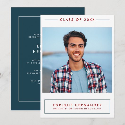 Faire-part de la fête de la remise des diplômes (Devant / Derrière)