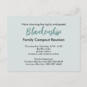 Faire-part de la tente d'aquarelle de la Réunion (Dos)