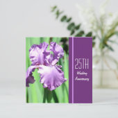 Faire-part de l'anniversaire de mariage Iris Pourp (Debout devant)