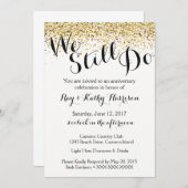 Faire-part de l'anniversaire de mariage Or Nous le (Devant / Derrière)