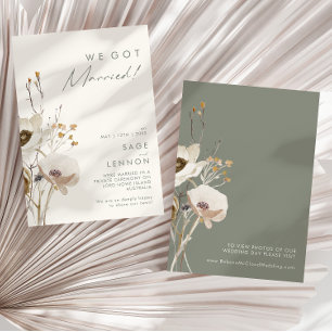 Faire-part de l'Elopement de Fleur sauvage lunaire