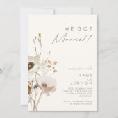 Faire-part de l'Elopement de Fleur sauvage lunaire (Devant)