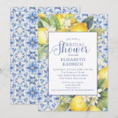 Faire-part de Limoncello Blue pour enterrement de (Devant / Derrière)