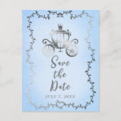 Faire-part de livre de conte de chariot argenté él (Devant)