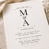 Faire-part de luxe minimal avec monogramme modifia