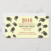 Faire-part de majuscules - Rouge (Devant)