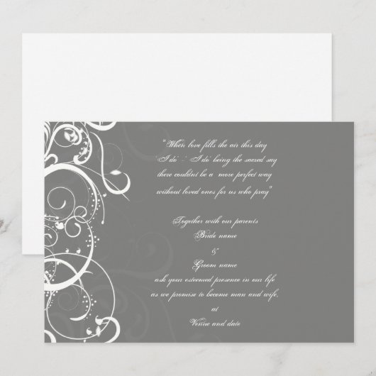 Faire-part de mariage (Devant / Derrière)