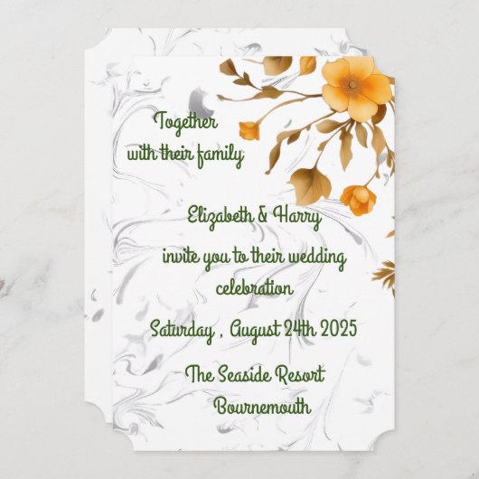 Faire-part de mariage (Devant / Derrière)