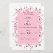 Faire-part de mariage. (Devant / Derrière)