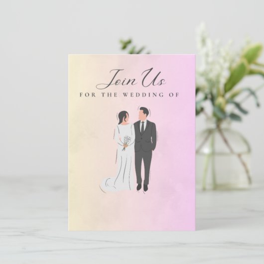 faire-part de mariage (Debout devant)