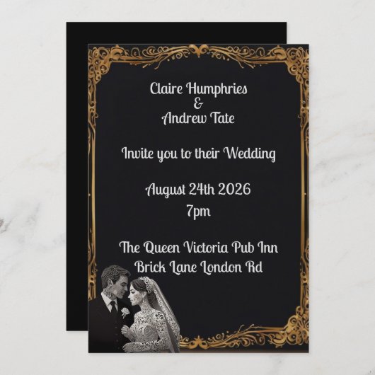 Faire-part de mariage (Devant / Derrière)