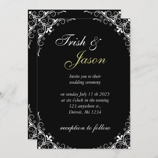 Faire-part de mariage (Devant / Derrière)