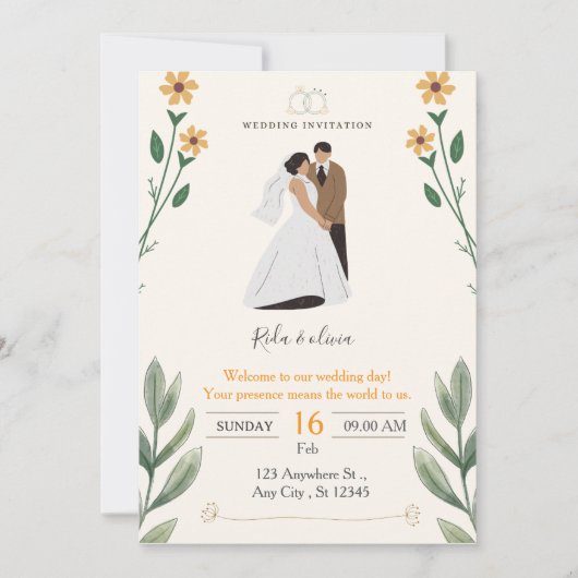 Faire-part de mariage (Devant)
