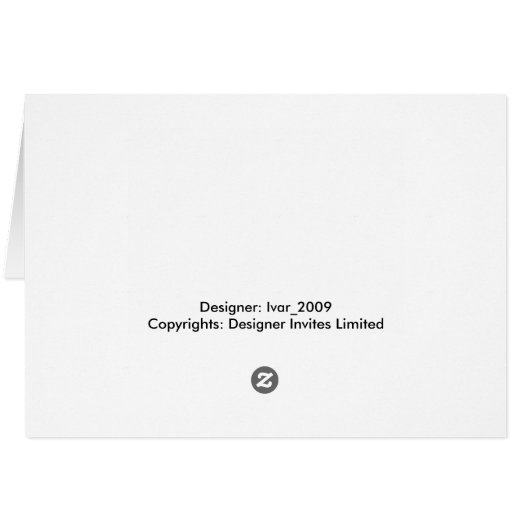 Faire-part de mariage (Dos Horizontal)