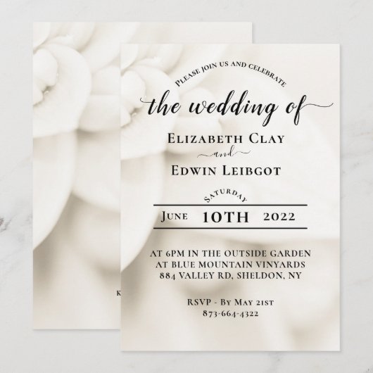 Faire-part de mariage (Devant / Derrière)