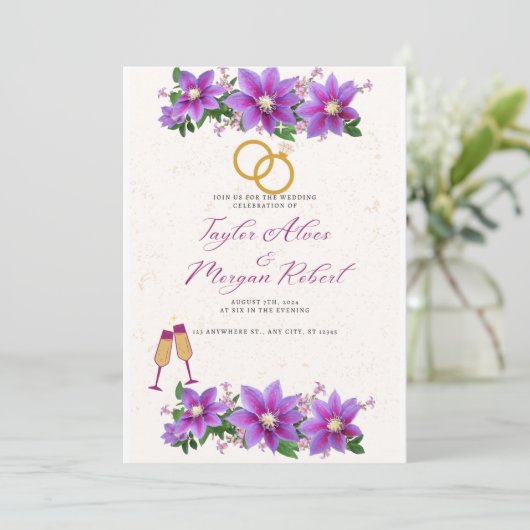 faire-part de mariage (Debout devant)