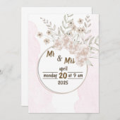 Faire-part de mariage (Devant / Derrière)