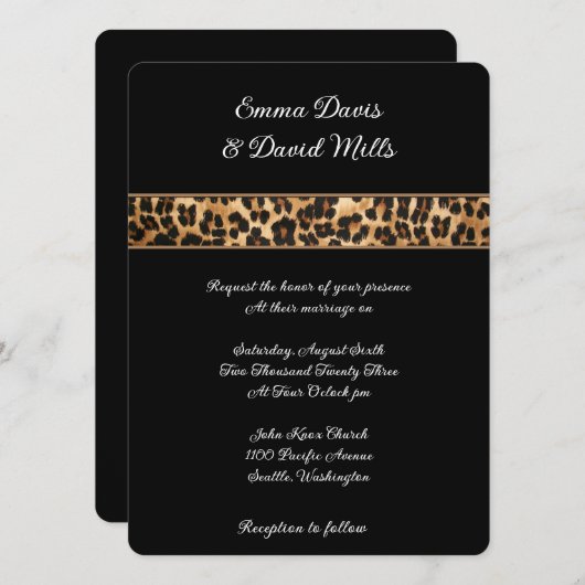 Faire-part de mariage (Devant / Derrière)