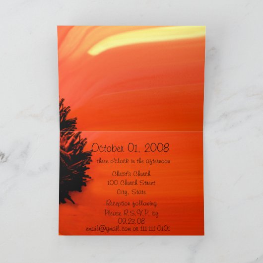 Faire-part de mariage (Intérieur)