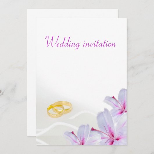 Faire-part de mariage (Devant / Derrière)