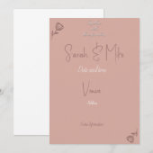 Faire-part de mariage (Devant / Derrière)