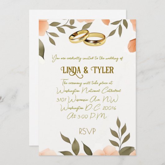 " FAIRE-PART DE MARIAGE " (Devant / Derrière)