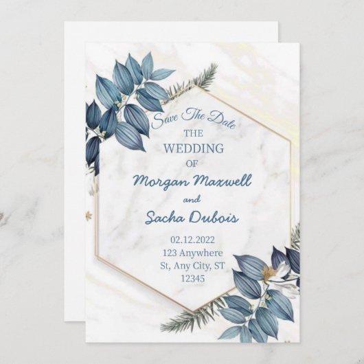 Faire-part de mariage (Devant / Derrière)