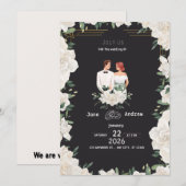 faire-part de mariage (Devant / Derrière)