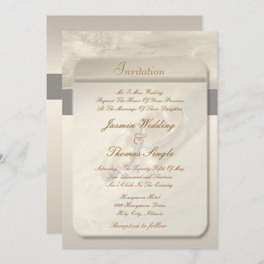 Faire-part de mariage (Devant / Derrière)