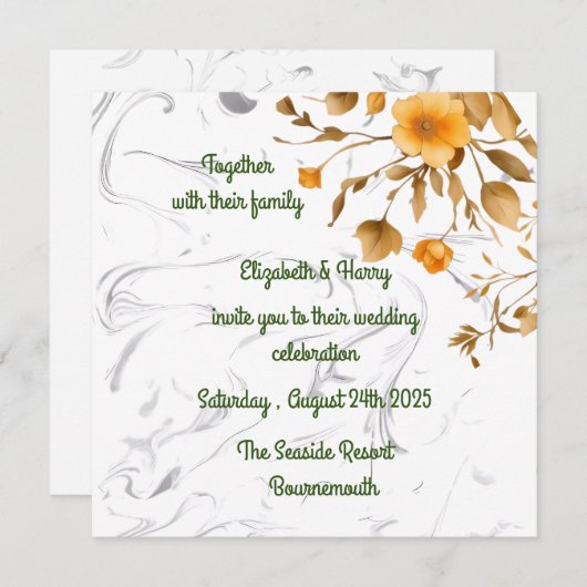 Faire-part de mariage (Devant / Derrière)