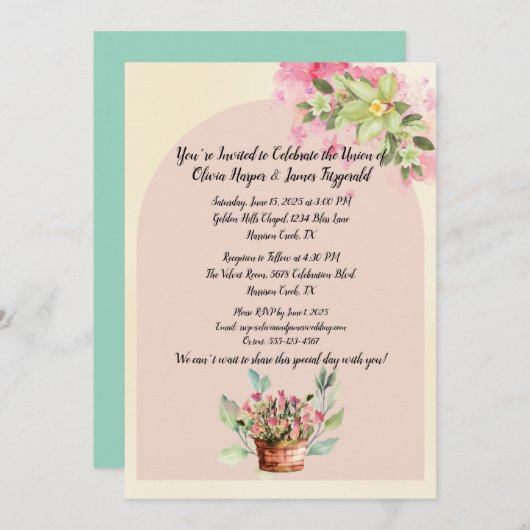 Faire-part de mariage (Devant / Derrière)