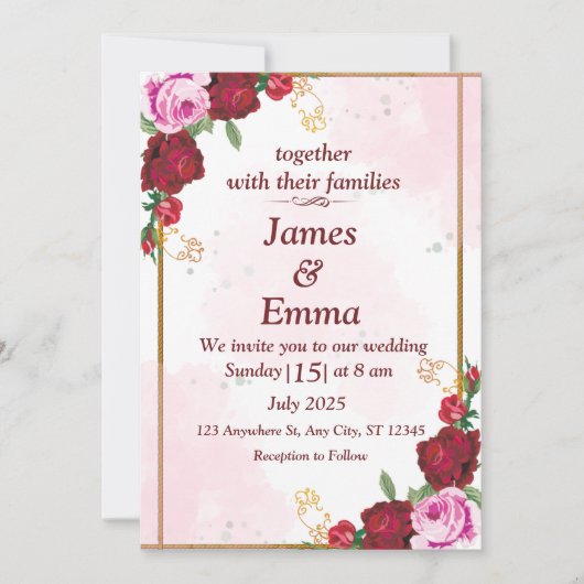 Faire-part de mariage (Devant)