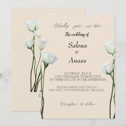 Faire-part de mariage (Devant / Derrière)