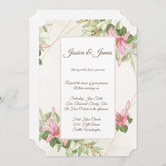 Faire-part de mariage (Devant / Derrière)