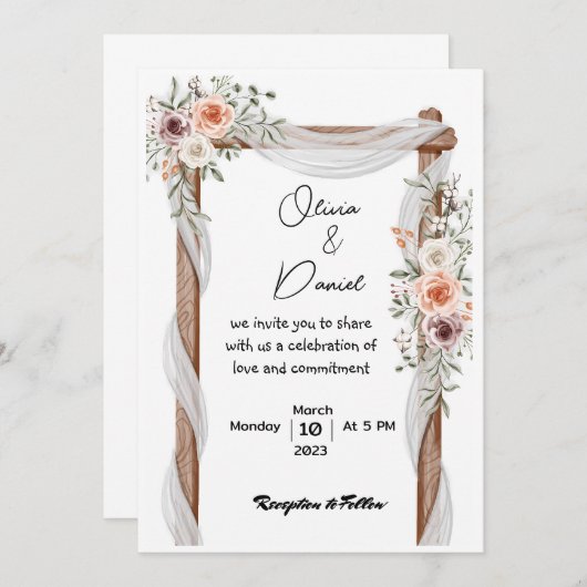 faire-part de mariage (Devant / Derrière)