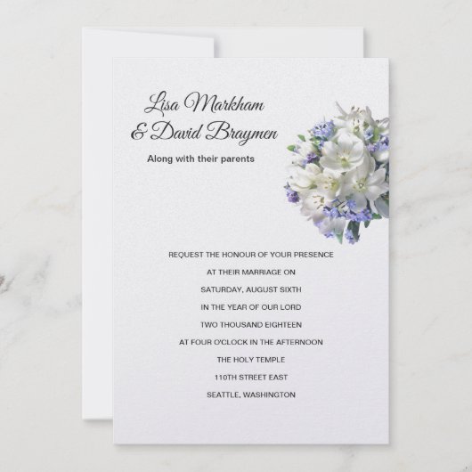 Faire-part de mariage (Devant)