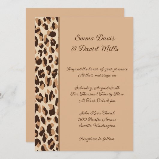 Faire-part de mariage (Devant / Derrière)