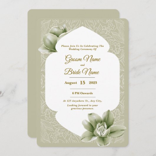 Faire-part de mariage (Devant / Derrière)