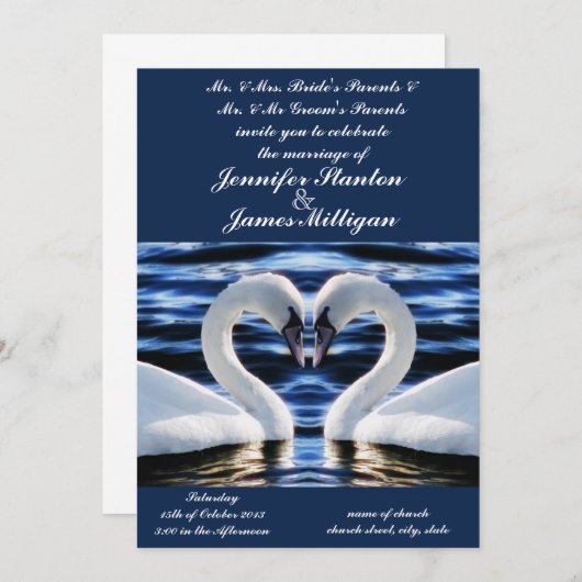 Faire-part de mariage (Devant / Derrière)