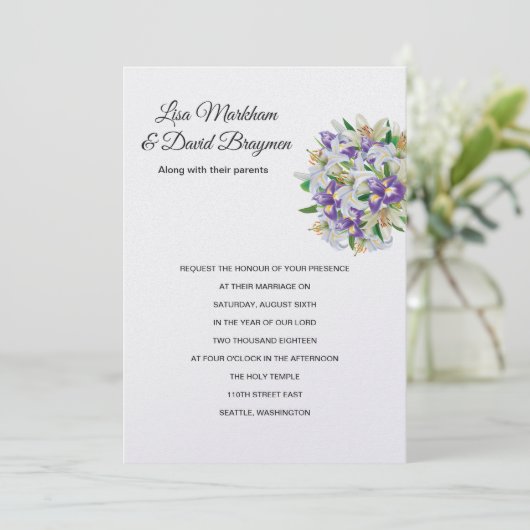 faire-part de mariage (Debout devant)