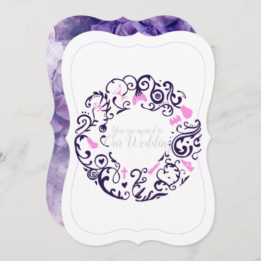 Faire-part de mariage (Devant / Derrière)