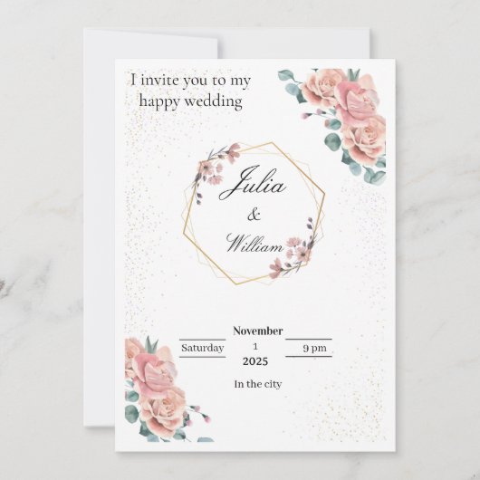 faire-part de mariage (Devant)