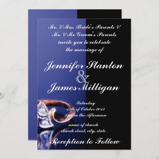 Faire-part de mariage (Devant / Derrière)