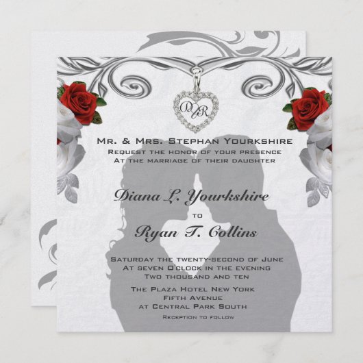 Faire-part de mariage (Devant / Derrière)