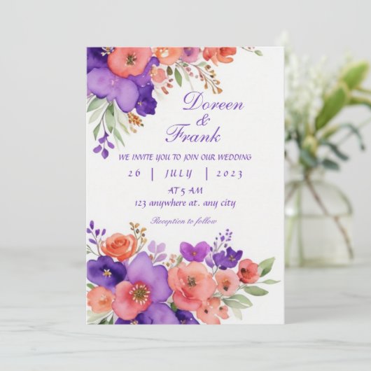 faire-part de mariage (Debout devant)